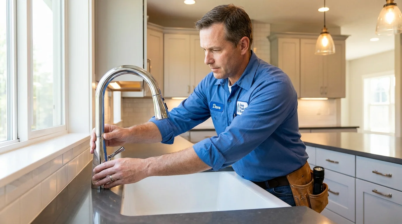 Kitchen faucet installation by Johns Plumbing LLC in Panhandle